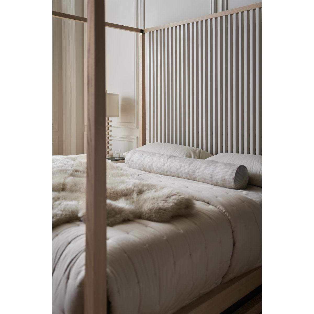 Caracole Pinstripe Solid Wood Bed