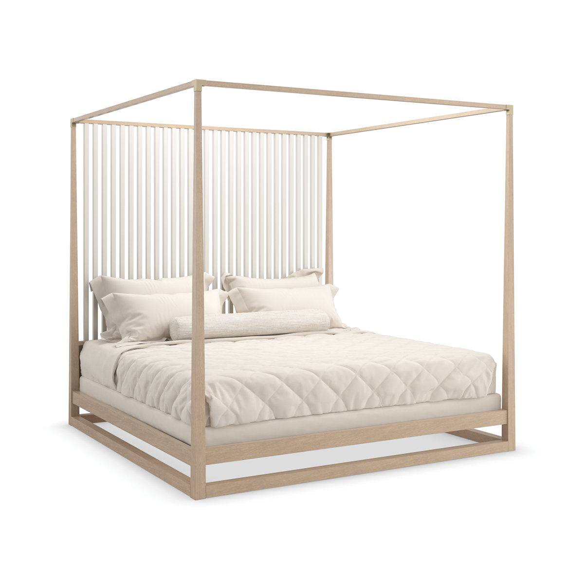 Caracole Pinstripe Solid Wood Bed