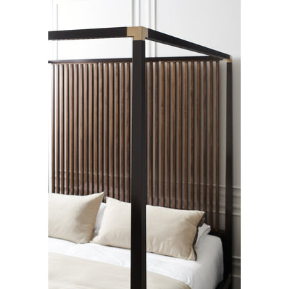 Caracole Pinstripe Platform Canopy Bed