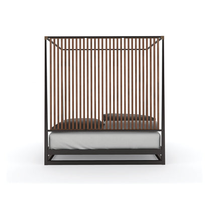 Caracole Pinstripe Platform Canopy Bed