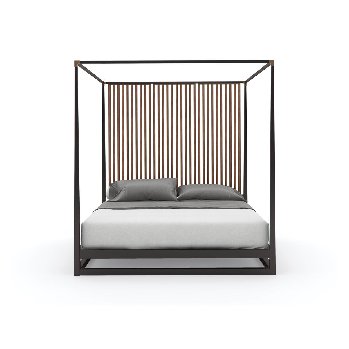 Caracole Pinstripe Platform Canopy Bed