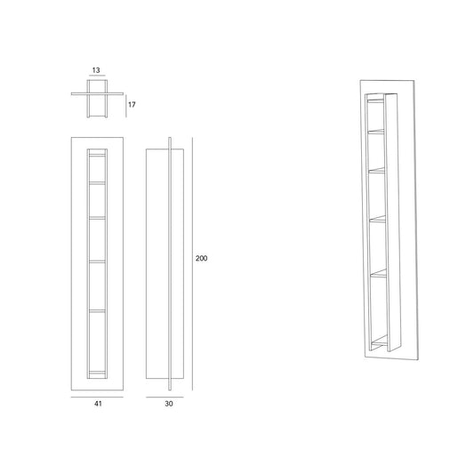 Robert Allen Pirwi 79 H X 16 W Floating Bookcase