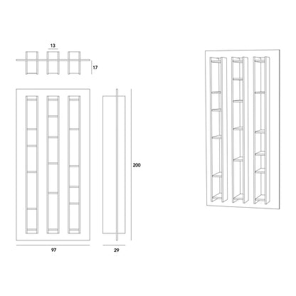 Robert Allen Pirwi 79 H X 38 W Floating Bookcase