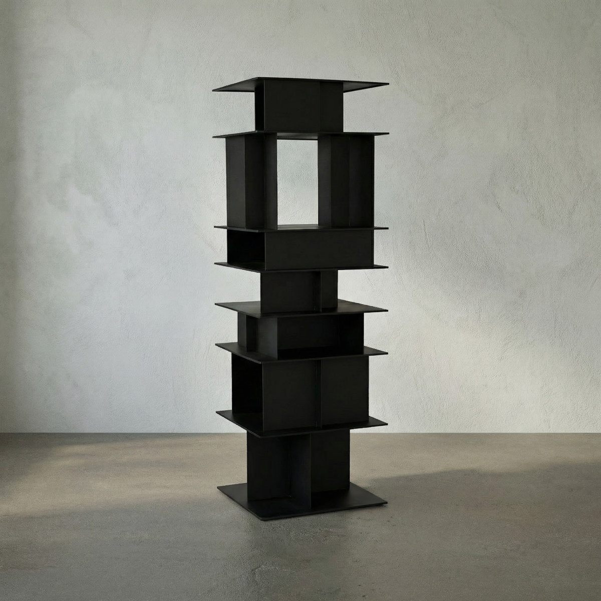 Noir Pisa 77 H X 25 W Steel Standard Bookcase
