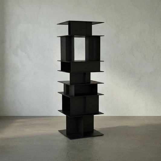 Noir Pisa 77 H X 25 W Steel Standard Bookcase