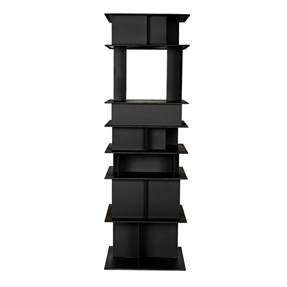 Noir Pisa 77 H X 25 W Steel Standard Bookcase
