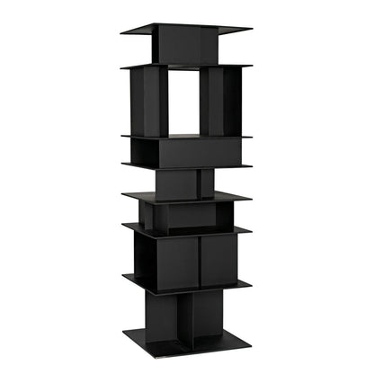 Noir Pisa 77 H X 25 W Steel Standard Bookcase