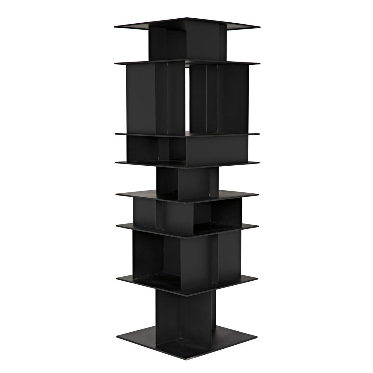 Noir Pisa 77 H X 25 W Steel Standard Bookcase