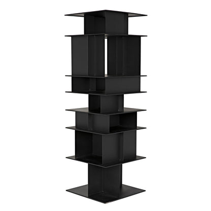Noir Pisa 77 H X 25 W Steel Standard Bookcase