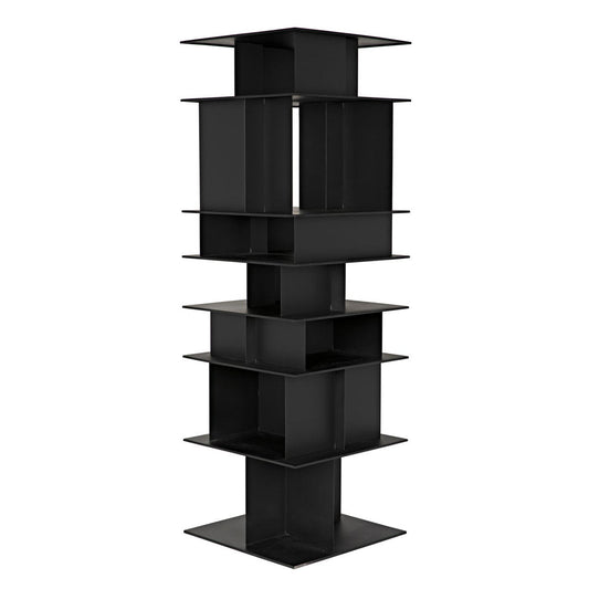 Noir Pisa 77 H X 25 W Steel Standard Bookcase