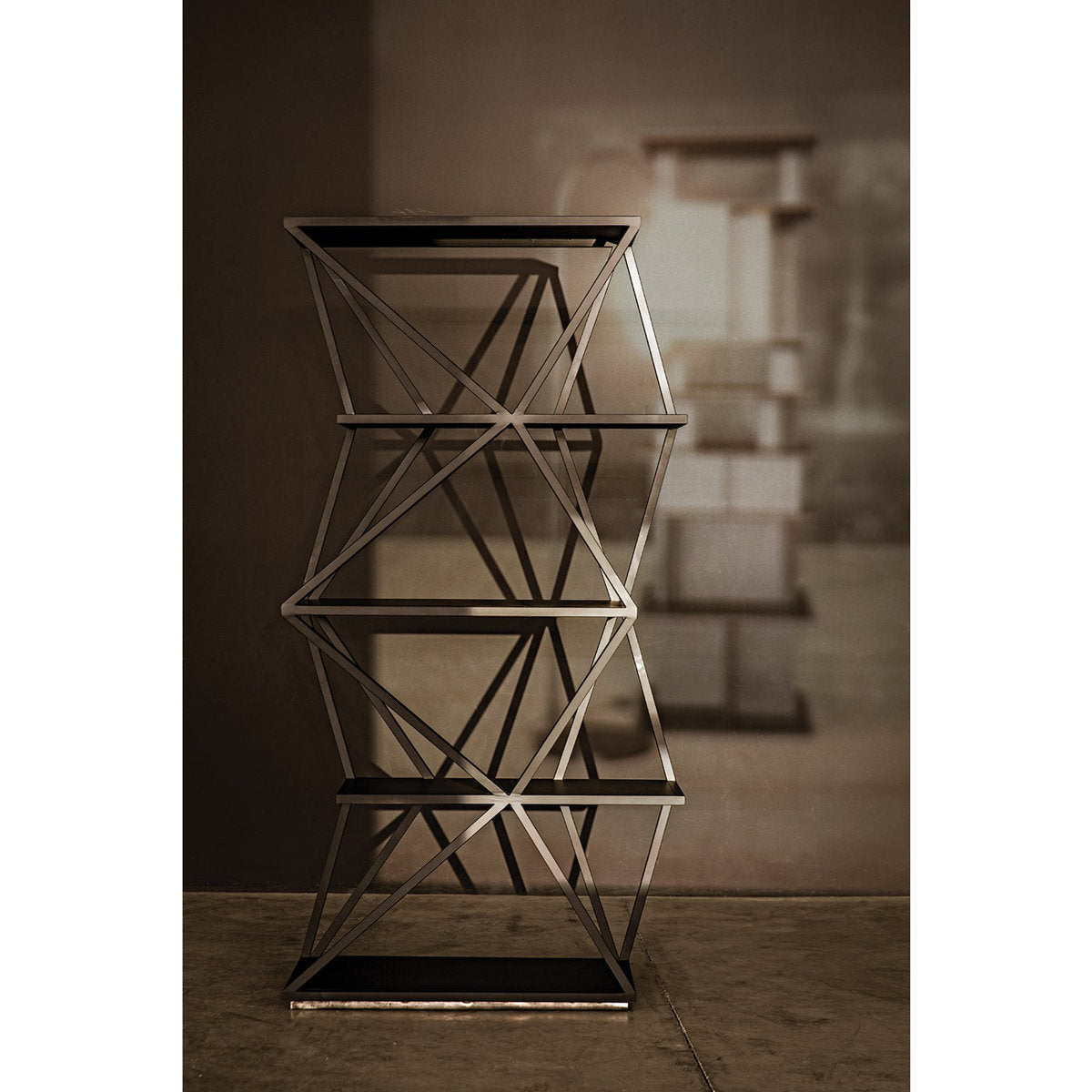 Noir Pisa 77 H X 25 W Steel Standard Bookcase