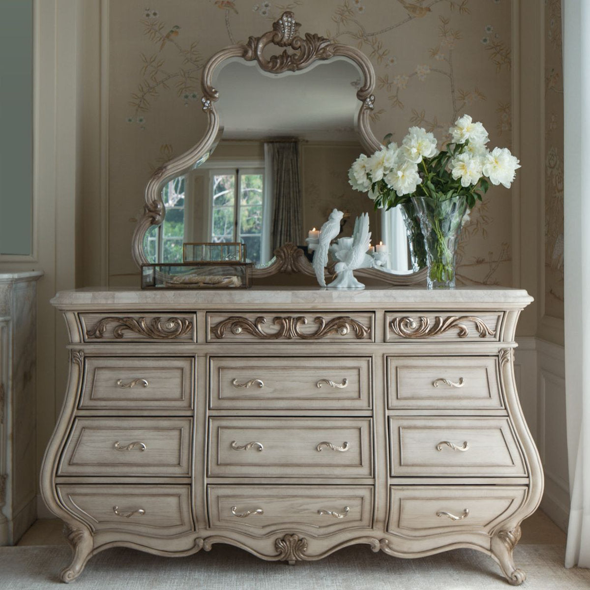 Platine de Royale 12 Drawer Dresser with Mirror