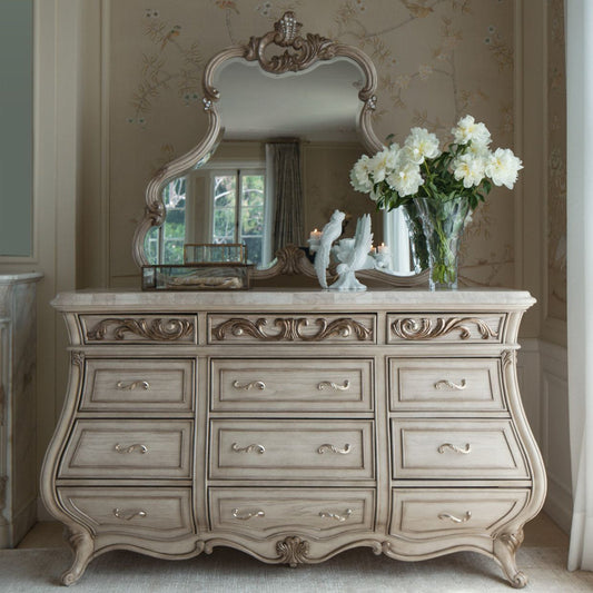Platine de Royale 12 Drawer Dresser with Mirror