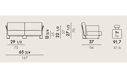 Kartell Pop Outdoor Two Seater Loveseat