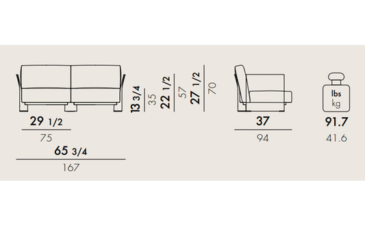 Kartell Pop Outdoor Two Seater Loveseat
