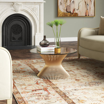 Worlds Away Powell Pedestal Coffee Table