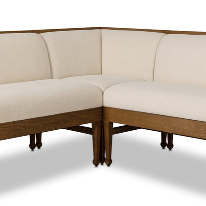Priscilla Dining Banquette U Shape 129"-Crypton Wayfarer Snow