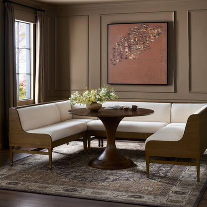 Priscilla Dining Banquette U Shape 129"-Crypton Wayfarer Snow