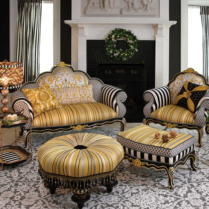 Mackenzie Childs Queen Bee Ottoman