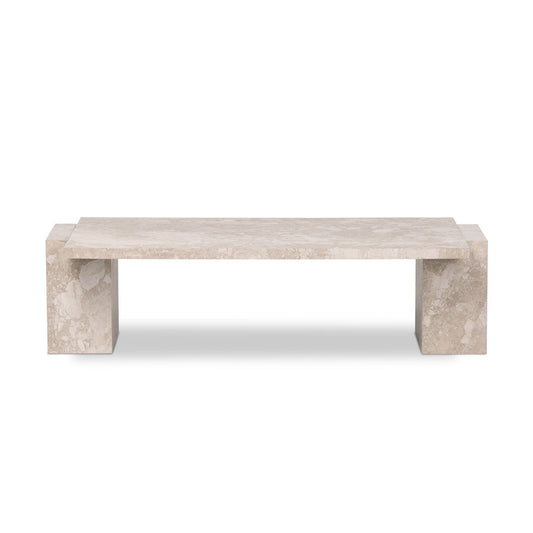 Four Hands Romano Coffee Table Desert Taupe Marble
