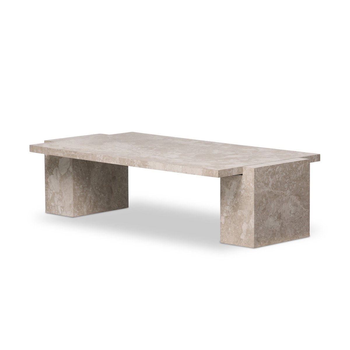 Four Hands Romano Coffee Table Desert Taupe Marble