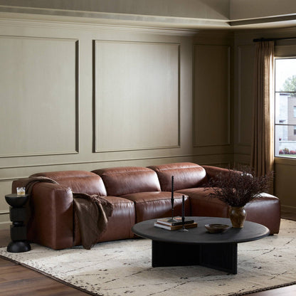 Four Hands Radley 3 Piece Sofa Chaise In Sonoma Butterscotch
