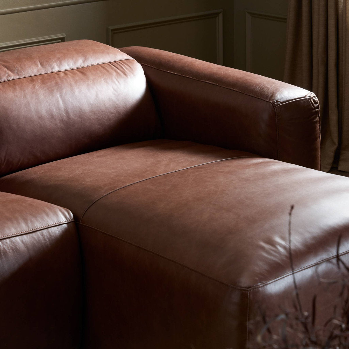 Four Hands Radley 3 Piece Sofa Chaise In Sonoma Butterscotch