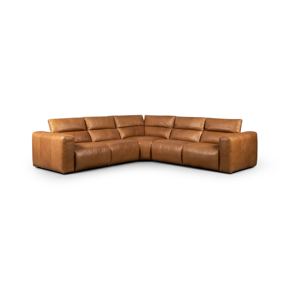 Four Hands Radley 5 Piece Leather Reclining Sectional