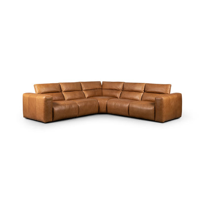 Four Hands Radley 5 Piece Leather Reclining Sectional