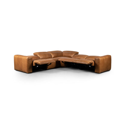 Four Hands Radley 5 Piece Leather Reclining Sectional