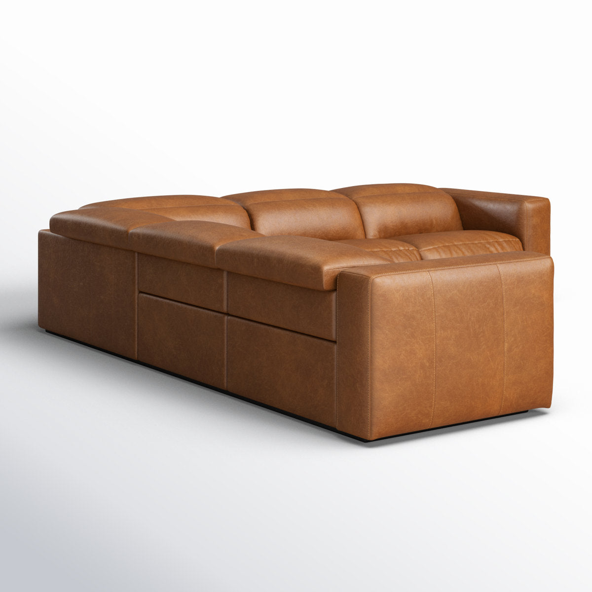 Four Hands Radley 5 Piece Leather Reclining Sectional