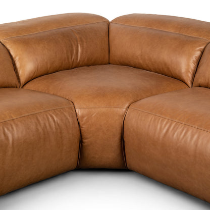 Four Hands Radley 5 Piece Leather Reclining Sectional
