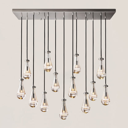 Rain Linear Modern Dining Room Chandelier Light