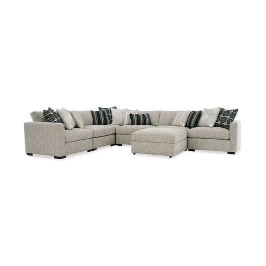 Craftmaster Rainier 119 Wide Symmetrical Modular Corner Sectional With Ottoman