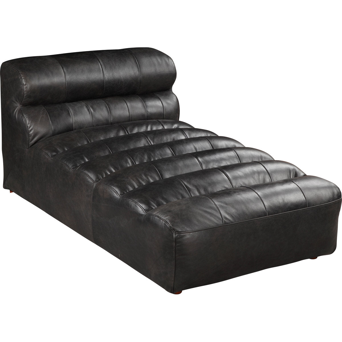 Moes Home Collection Ramsay Leather Chaise Lounge