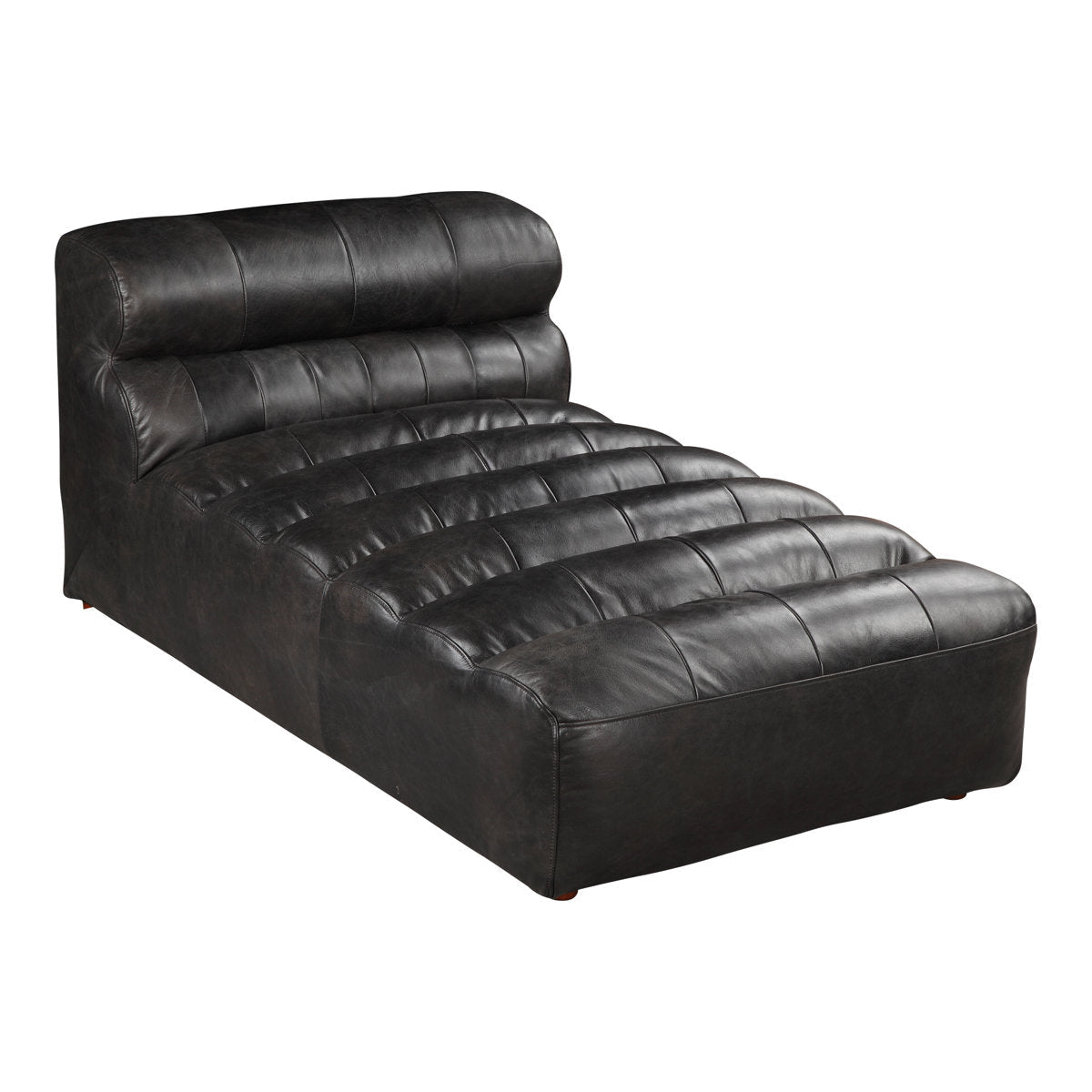 Moes Home Collection Ramsay Leather Chaise Lounge