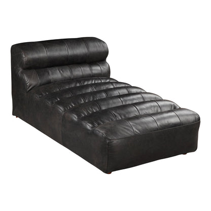 Moes Home Collection Ramsay Leather Chaise Lounge