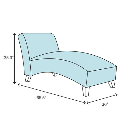 Moes Home Collection Ramsay Leather Chaise Lounge