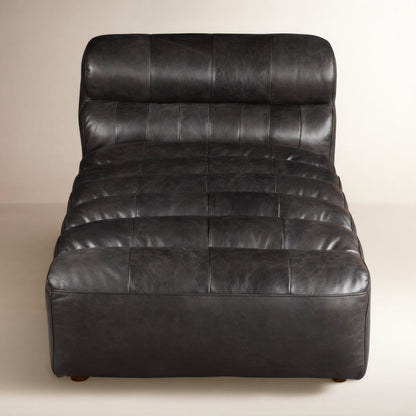 Moes Home Collection Ramsay Leather Chaise Lounge