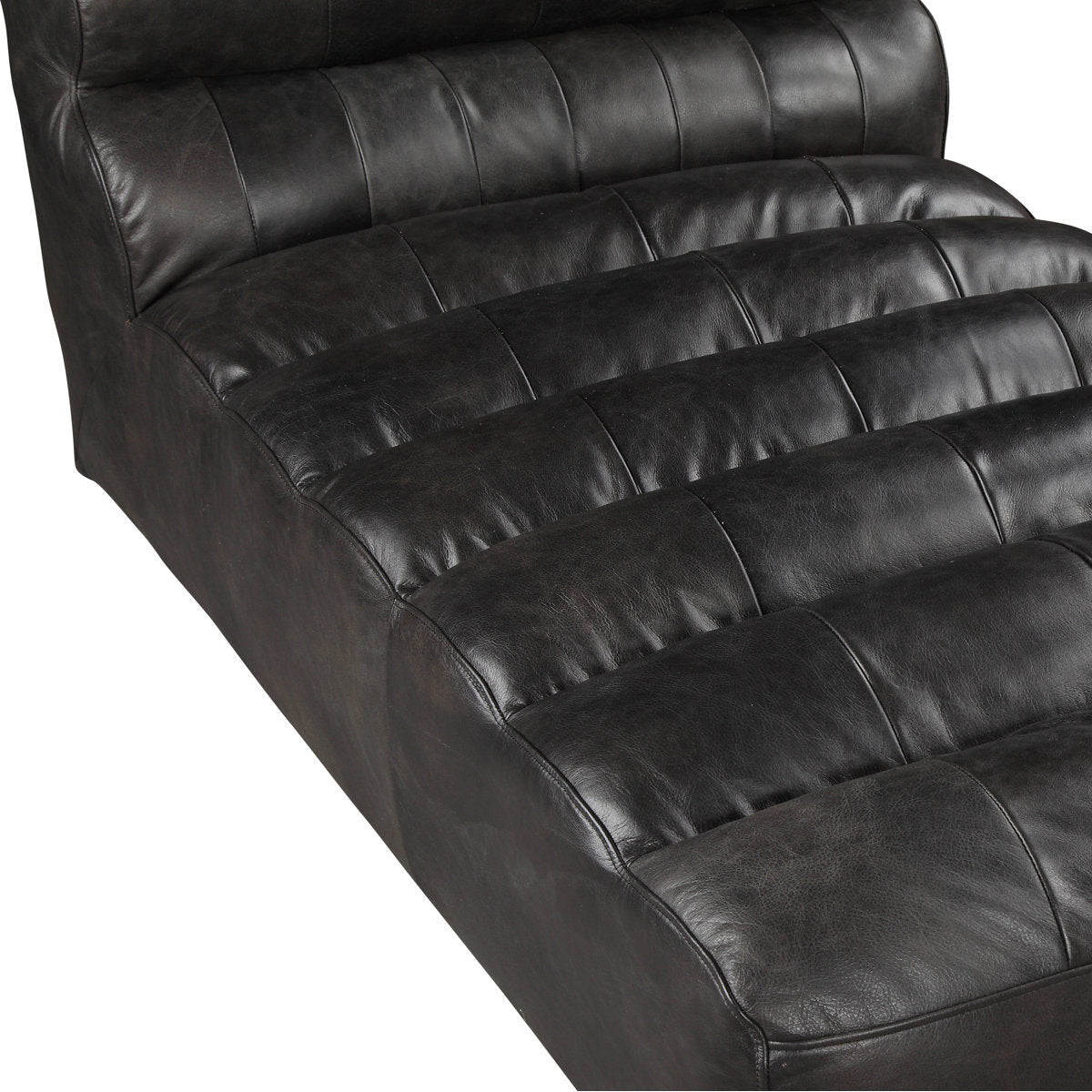 Moes Home Collection Ramsay Leather Chaise Lounge