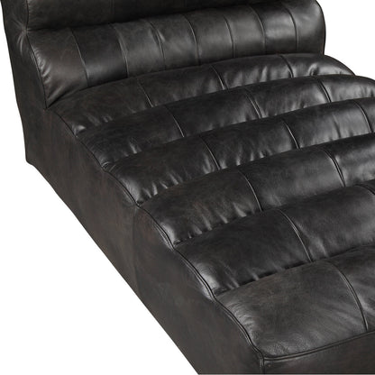 Moes Home Collection Ramsay Leather Chaise Lounge