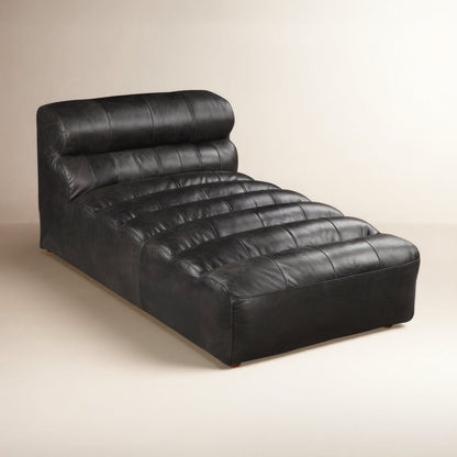 Moes Home Collection Ramsay Leather Chaise Lounge