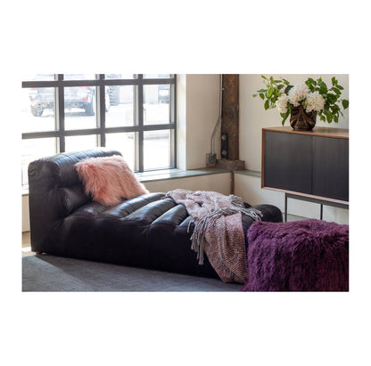 Moes Home Collection Ramsay Leather Chaise Lounge