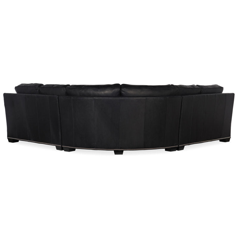 Bradington Young Randleman Sectional Leather Turned Legs