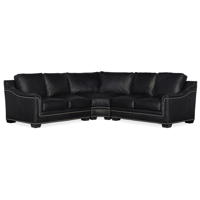 Bradington Young Randleman Sectional Leather Turned Legs