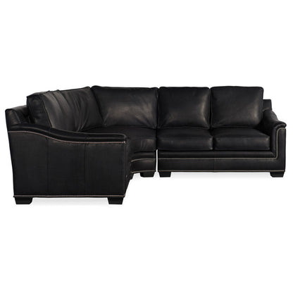Bradington Young Randleman Sectional Leather Turned Legs