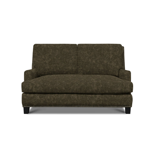 Eleanor Rigby Rebecca 62 Genuine Leather Square Arm Loveseat