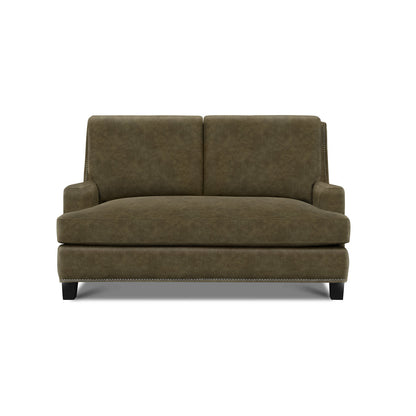 Eleanor Rigby Rebecca 62 Genuine Leather Square Arm Loveseat