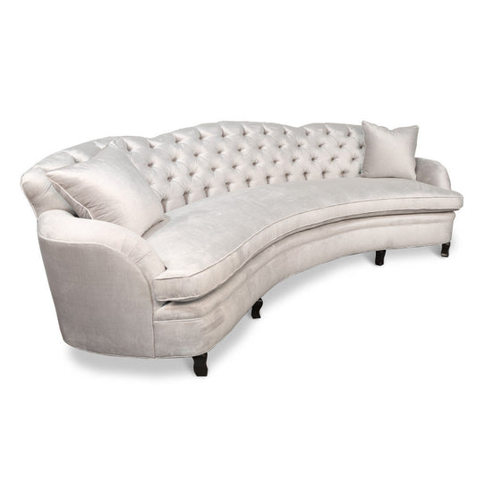 Haute House Home Reece 118 Velvet Round Arm Sofa