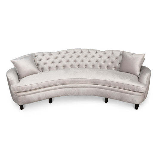 Haute House Home Reece 118 Velvet Round Arm Sofa
